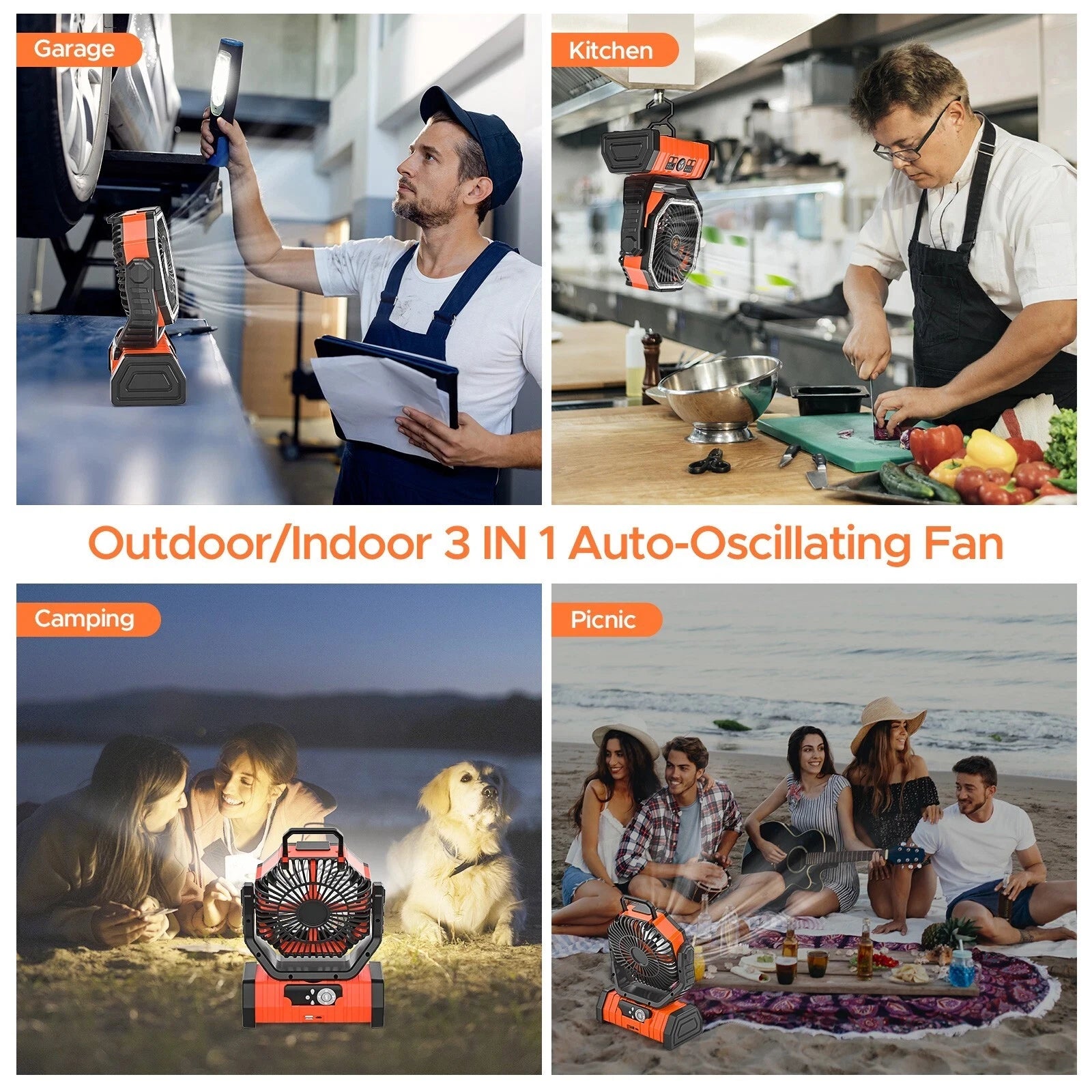 durable weather resistant portable tent cooling fan