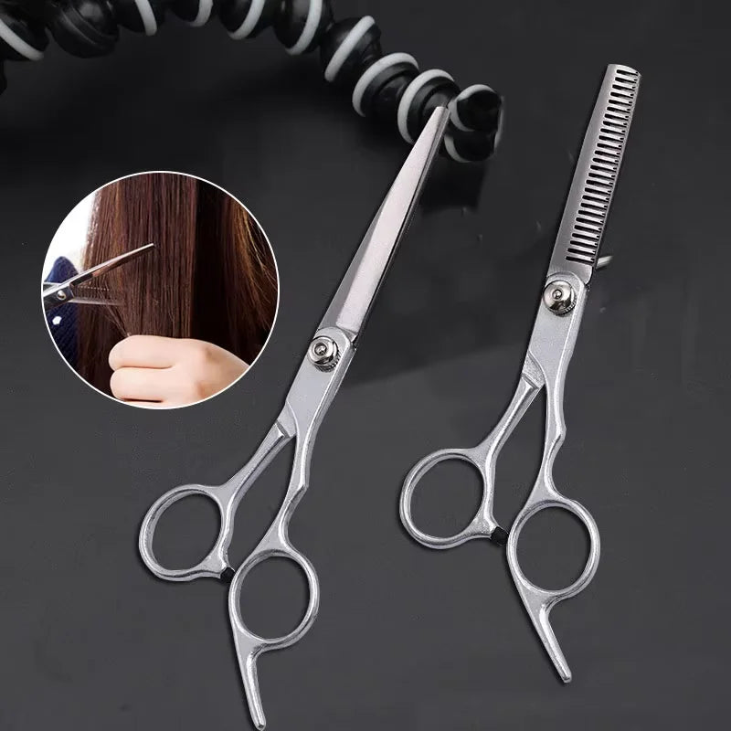 professional hairdressing haircut scissors 6 inch barber shop shears set silver