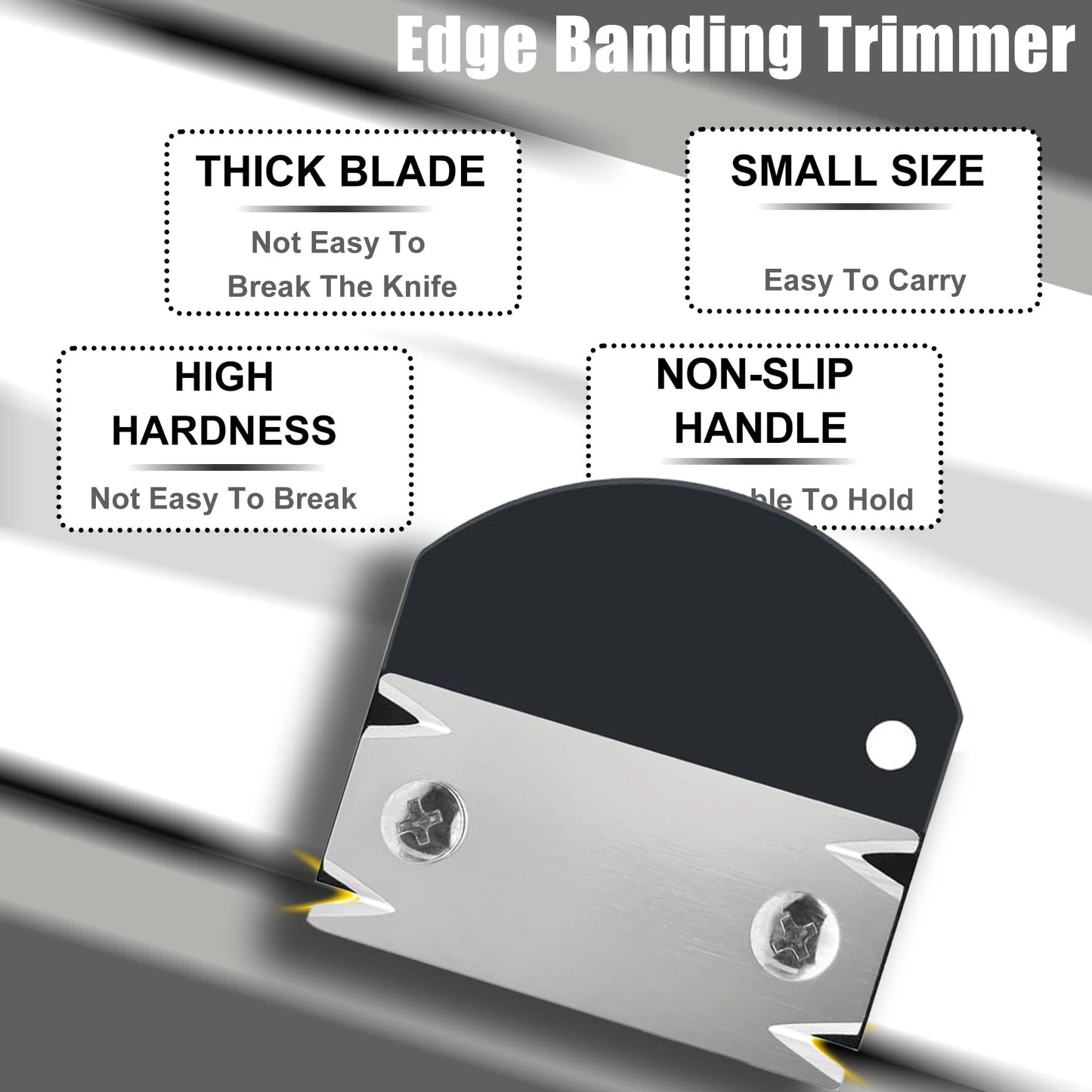 adjustable tungsten steel blade assembly inside an aluminum chamfer plane base