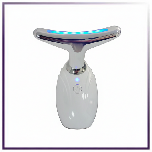 neck and face led therapy device for skin tightening and lifting