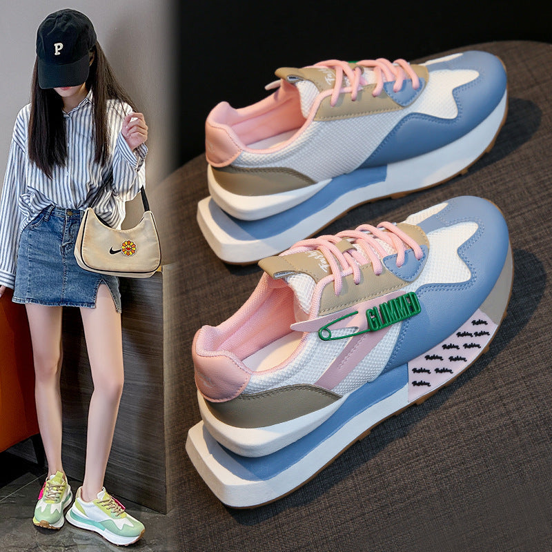 Breathable Leather Sneakers Casual Walking Shoes