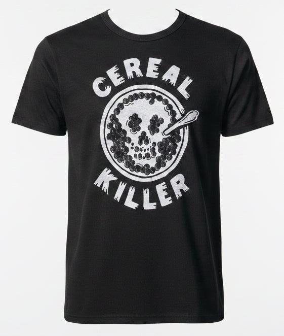 comfortable unisex crew neck graphic slogan tee shirt in soft black