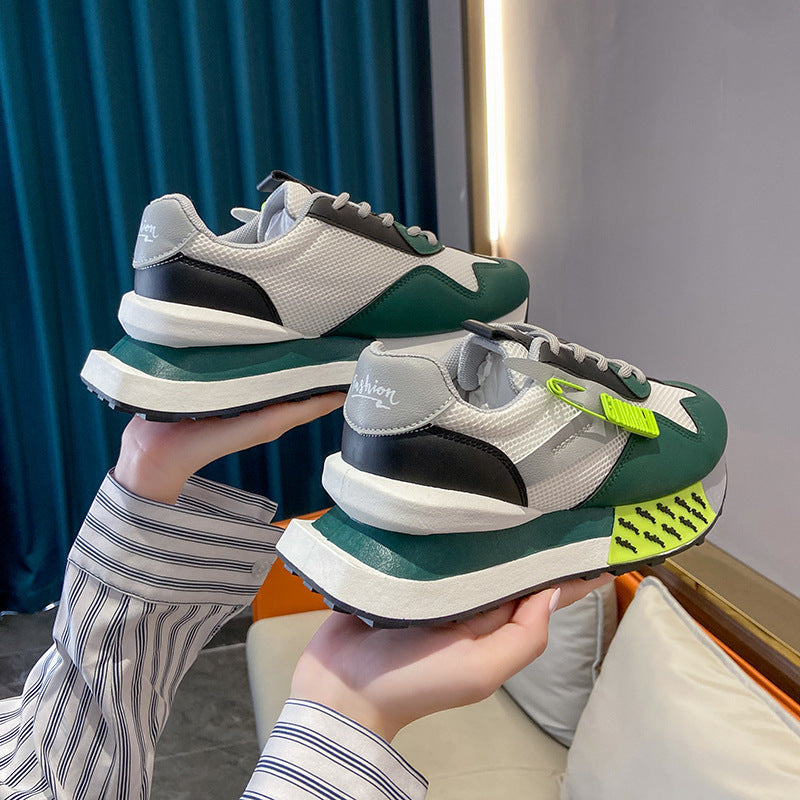 Breathable Leather Sneakers Casual Walking Shoes