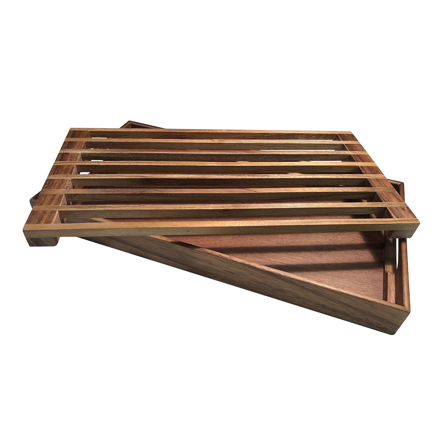 durable natural hardwood bread loaf slicing board tray presentation layout