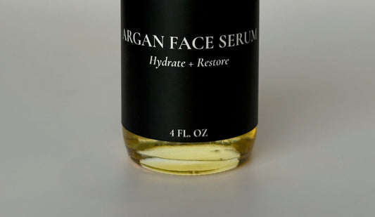 rejuvenating natural argan face serum glass dropper bottle for skincare 4oz