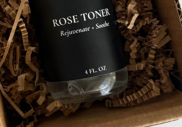 hydrating organic rose water face toner mist spray bottle for skincare