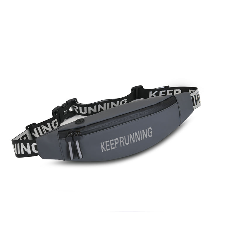 Classic solid color jogging hydration belt offering stable non slip waist support.