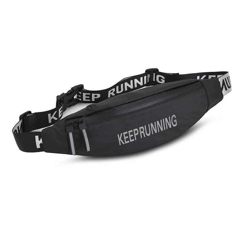 High quality fitness waist belt showing adjustable straps and water bottle storage.