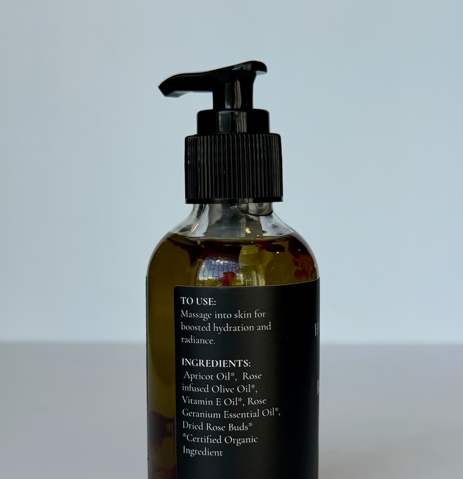Aromatherapy organic rose scented glowing skin hydration body massage oil