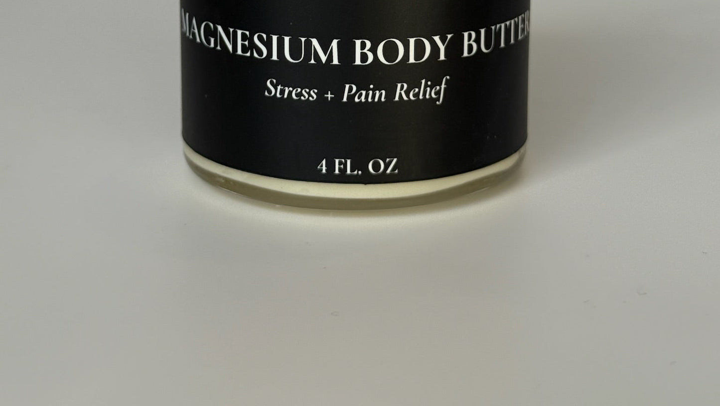 natural luxury topical magnesium wellness body butter cream packaging view